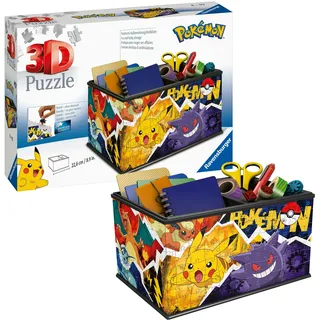 Ravensburger 3D Puzzle 11546 - Aufbewahrungsbox Pokémon - Praktischer Organizer für Pokémon Fans ab 8 Jahren - Pokémon Spielzeug, Pokémon Geschenk