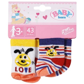 BABY born Socken 2 x 43cm, gelb / gestreift