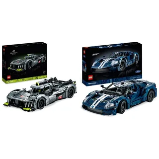 LEGO 42156 Technic Peugeot 9X8 24H Le Mans Hybrid Hypercar & 42154 Technic Ford GT 2022 Auto-Modellbausatz für Erwachsene