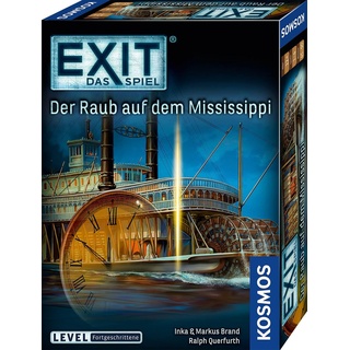 KOSMOS 691721 EXIT - Das Spiel - Der Raub auf dem Mississippi, Level: Fortgeschrittene, Escape Room Spiel, EXIT Game für 1-4 Spieler ab 12 Jahre, EIN einmaliges Gesellschaftsspiel
