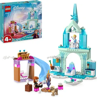 LEGO Disney Frozen Elsas Eispalast, Eiskönigin-Schloss-Spielzeug mit Prinzessin Elsa und Anna Puppen, plus 2 Tierfiguren, tolles Geschenk für 4-j...