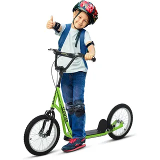 HOMCOM Kinderroller, Tretroller, Cityroller, Kickscooter, Roller Kinder, Kickboard mit Luftreifen, Handbremse, Scooter Kinder, ab 5 Jahre  Aosom