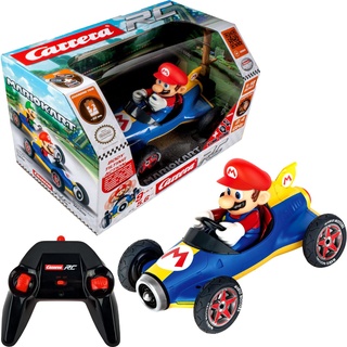 Carrera Mario KartTM Mach 8 Mario Ferngesteuertes Auto | RC Auto | Actionreiche Rennen | 1:18 Maßstab | Bis zu 9 km/h & 20 Min Fahrzeit | Nintendo-Lizenz | Duelliere dich mit Freunden | Ab 6 Jahren