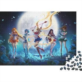 Puzzle 300 Teile Sailor Moon,Cartoon Puzzles Für Erwachsene Jugendliche,unmögliches Puzzle Spielzeug,buntes Fliesenspiel,Geschicklichkeitsspiel Für Die Ganze Familie Geschenke 300pcs (40x28cm)