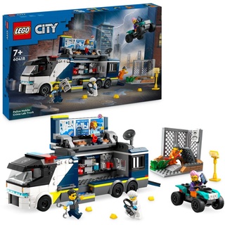 LEGO City Polizeitruck mit Labor, Polizei-Set mit Quad und LKW-Spielzeug für Kinder, Geschenk für Jungs und Mädchen ab 7 Jahre, plus 5 Minifigur...