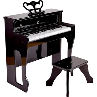 Hape Spielzeug-Musikinstrument Klangvolles E-Piano, inklusive Hocker; FSC®- schützt Wald - weltweit schwarz