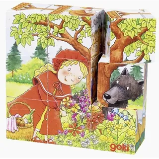 goki Würfelpuzzle Würfelpuzzle Märchen, 9 Puzzleteile bunt