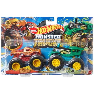 Hot Wheels Monster Trucks Demolition Double 1/64 - Metall Auto - Spur of The Moment vs Loco Punk