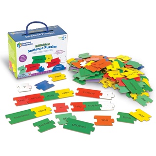 Learning Resources Skill Builders Spielend Lernen – Sätze-Puzzle, Wörter, Buchstaben, Sprachfertigkeiten, Satzbau bemeistern, Lernspielzeug für Vorschulkinder, Lern- und Pädagogik-Spielzeug, 5+