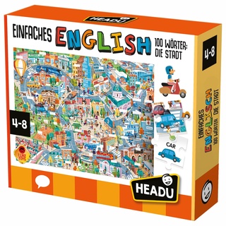 „Einfaches Englisch 100 Wörter - die Stadt (mit App) – Spielen und sofort effektiv Lernen!“: Lernspiel für Kinder im Alter von 4 bis 8 Jahren, deutsche Version (DE56291)