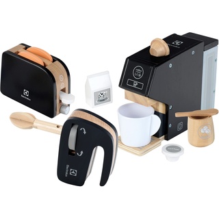 Klein Theo 7404 Electrolux Küchen-Set, Holz | Hochwertiges Kinder-Küchsenset bestehend aus Kaffeemaschine, Mixer und Toaster | Zubehör für Spiel-Küchen | Spielzeug für Kinder ab 3 Jahren