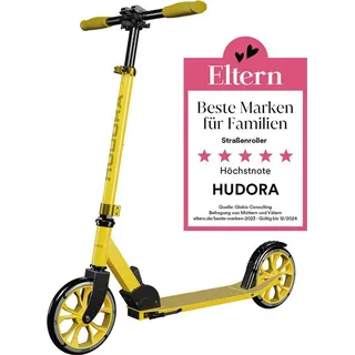 HUDORA Scooter Up 200 - klappbar, höhenverstellbar, mit Ständer - Roller Tretroller Cityroller - Canary