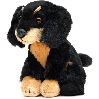 Uni-Toys - Dackel Plushie, sitzend - 13 cm (Höhe) - Plüsch-Hund - Plüschtier, Kuscheltier