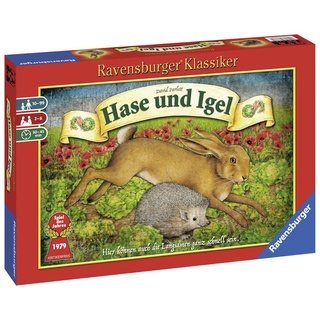 Ravensburger Spiel, Ravensburger Familienspiel Klassiker Wettlaufspiel Hase und Igel 26028