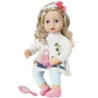 Baby Annabell Sophia 43 cm, weiche Puppe mit langen blonden Haaren, inkl. Puppenkleidung, Haarband und Bürste, 706381 Zapf Creation
