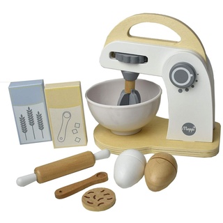 Meppi Mixer Set aus Holz mit Zubehör - Haushaltsgerät die Kinderküche/Spielküche