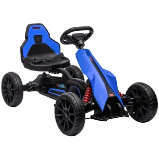 HOMCOM Go Kart mit verstellbarem Sitz blau 100L x 58B x 58,5H cm