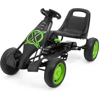 Xootz Viper Go Kart Skelter Junior Black Green - Grün