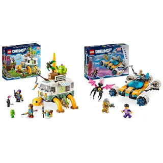 LEGO DREAMZzz Mrs. Castillos Schildkrötenbus, baue das Wohnmobil-Spielzeug & DREAMZzz Der Weltraumbuggy von Mr. Oz, Set mit Spielzeug-Auto oder Space Shuttle