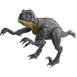 Jurassic World HCB03 - Kampfaction Scorpios Rex mit Geräuscheffekt, Camp Cretaceous mit beweglichen Gelenken + Klaue, peitschendem Schwanz & Brüllgeräusch, Dinosaurier Spielzeug, ab 4 Jahren