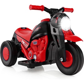COSTWAY Kinder Motorrad, mit Seifenblasenmaschine, 6V Elektro Motorrad mit Musik und LED Scheinwerfer, Dreirad Kindermotorrad 2,5-3 km/h, für Kind...