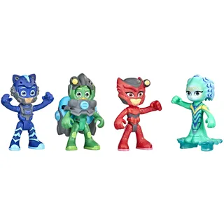 PJ Masks Underwater Heroes Dive Time Mission Action Figure Set, 4 PJ Masks Figures Set Includes Gekko, Owlette, Catboy, and Octobella Action Figures