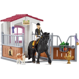 schleich 42437 Pferdebox mit HORSE CLUB Tori & Princess, für Kinder ab 5-12 Jahren, HORSE CLUB - Spielset