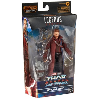 Hasbro Marvel Legends Thor: Love and Thunder 15 cm große Star-Lord Action-Figur, 2 Accessoires, 1 Build-A-Figure Element, Multi (F1409)