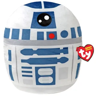 TY R2D2 Disney Star Wars Squish-A-Boos 10 Zoll, Lizenziertes Beanie Baby Weichplüsch Spielzeug, Sammlerstück Kuscheliger Plüschteddy