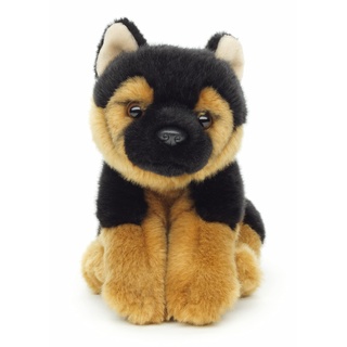 Uni-Toys - Deutscher Schäferhund Welpe, sitzend - 20 cm (Höhe) - Plüsch-Hund, Haustier - Plüschtier, Kuscheltier