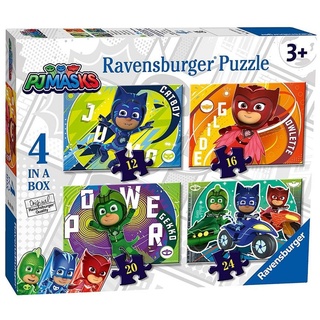 PJ Masks Puzzle 4 in 1 Kinder Puzzle Box Ravensburger Pyjamahelden PJ Masks, 24 Puzzleteile