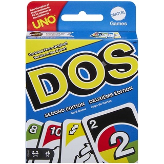 DOS Zweite Edition Familienkartenspiel mit neuen Regeln für Kinder und Erwachsene, ideal für Spieleabende, Reisen, Camping und Partys, UNO-Karten, HNN01