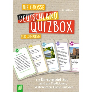 Die große Deutschland-Quizbox für Senioren: EIN Kartenspiel-Set rund um Traditionen, Wahrzeichen, Flüsse und Seen