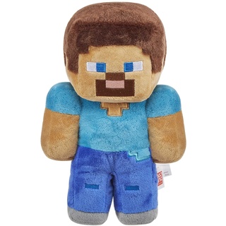 MATTEL Steve Minecraft - Plüschfigur 21 cm, kuschelig & ideal zum Sammeln, Geschenk für Minecraft-Fans ab 3 Jahren, HHG11