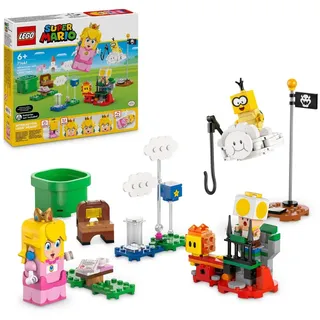 LEGO Super Mario Abenteuer mit der interaktiven LEGO Peach, Spielset für Kinder mit gelbem Toad, Nintendo Geschenk für Jungen, Mädchen und alle ...