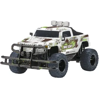 Revell 24643 RC Monster Truck MUD SCOUT mit 40MHz-Fernbedienung, ca. 36 cm, LED-Beleuchtung Monstertruck ferngesteuertes Auto, weiß (Used-Look)