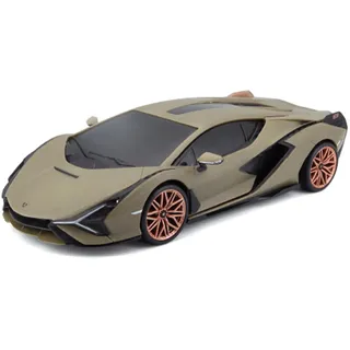 Bauer Spielwaren Tech R/C Lamborghini Sian FKP37: Ferngesteuertes Auto im Maßstab 1:24, 2,4 GHz, mit Pistolengriff-Steuerung, ab 5 Jahren, 20 cm, grün (582338)