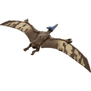 Jurassic World HDX42 - Roar Strikers Pteranodon Dinosaurier-Actionfigur, brüllender Sound, Bissattacke im Flug, physisches und digitales Spiel, Dinosaurier Spielzeug ab 4 Jahren