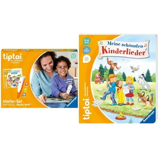 Ravensburger tiptoi Starter-Set 00112 - Stift und Bilderbuch Suchen und Entdecken Meine Welt - Lernsystem für Kinder ab 2 Jahren & tiptoi® Meine schönsten Kinderlieder