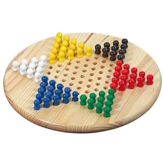 Philos 3103 - Halma, rund, Kiefer, Strategiespiel, 29cm