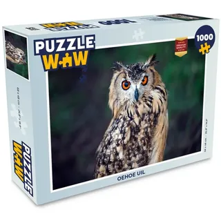 MuchoWow Puzzle Eule, 1000 Puzzleteile, Foto-Puzzle, Bilderrätsel, Puzzlespiele, Klassisch bunt