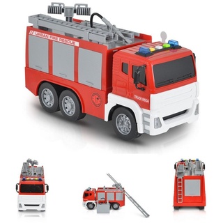 Moni Spielzeug-Auto Spielzeug Feuerwehrauto 1:12, WY850A Musik- und Lichteffekte rot