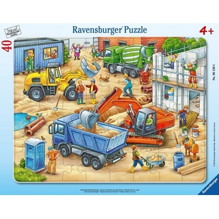 Ravensburger Verlag Puzzle - Rahmenpuzzle GROßE BAUSTELLENFAHRZEUGE 40-teilig