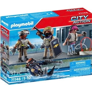 Playmobil® Konstruktions-Spielset SWAT-Figurenset (71146), City Action, (37 St), Made in Europe bunt