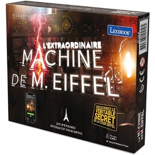 Lexibook JE10FR Maschine von Herrn Eiffel-Interaktives Rätselspiel Eiffelturm, 6 Poster und Mobile App QUAESTYO inklusive