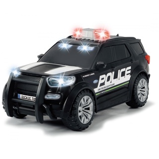 Dickie Toys – Ford Interceptor Polizeiauto XL – 25 cm großer Polizei-SUV, Maßstab 1:18, mit Freilauf, Blaulicht und Sirene, für Kinder ab 3 Jahren
