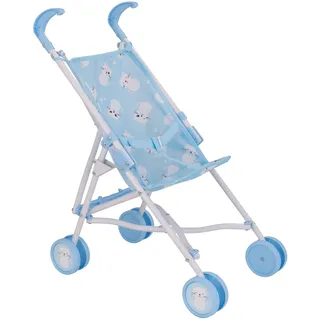 BabyBoo Kitty Kinderwagen | Spielzeugpuppen Buggy in Blau mit Katzen | Baby Doll Kinderwagen | Kinder Baby Puppe Kinderwagen Spielzeug Regenschirm Falten Kinderwagen | Rollenspiel Spielzeug Puppen Bug