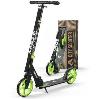 Apollo Cityroller City Scooter - Phantom Pro - Klappbarer City Roller für Kinder, Höhenverstellbar - Tretroller für Erwachsene - Roller grün