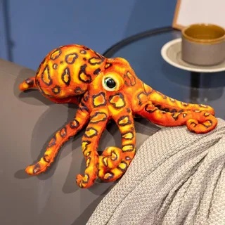 30 cm Oktopus Plüsch Stofftier realistisches Oktopus Plüsch, Kuscheltier Krake Kreative Plüschtier,Octopus Plüschtiere, Wende Oktopus, Tintenfisch Kuscheltier,Geburtstag Dekorationen (Gelb)