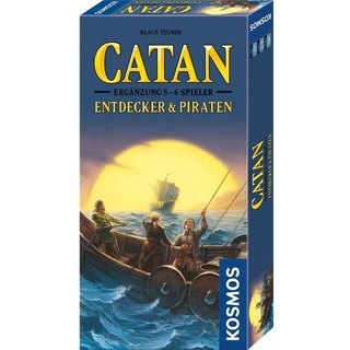 Kosmos Spiel, CATAN Entdecker & Piraten Ergänzung für 5-6 Spieler, Erweiterung Strategiespiel Brettspiel ab 10 Jahren bunt